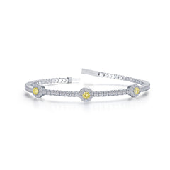 LAFONN 2.90 CTW Halo Station Flexible Tennis Bracelet B0194CSP68