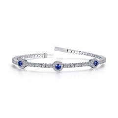 LAFONN 2.90 CTW Halo Station Flexible Tennis Bracelet B0194CSP68