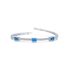 LAFONN 3.90 CTW Station Flexible Tennis Bracelet B0200CAP68