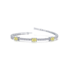 LAFONN 3.90 CTW Station Flexible Tennis Bracelet B0200CAP68