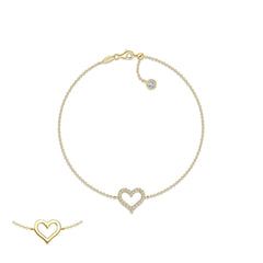 LAFONN Reversible Cut-out Heart Bracelet B0202CLG70