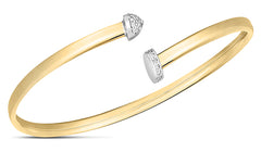Yellow Gold Polished Gold & Diamond Hardware Bracelet