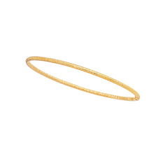 Yellow Gold Diamond Cut/ Textured Stackable Bangles Bracelet