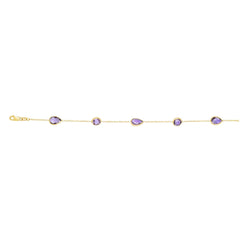 Yellow Gold Semi-precious Jewelry Bracelet