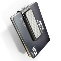 MClip Black Anodized White Golf Ball Money Clip GO-BKA-WHGB