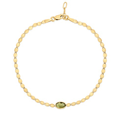 Yellow Gold Polished Gemstone Fancy Chains Necklace