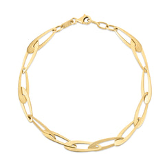 Yellow Gold Polished La Goccia Link Necklace