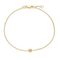 Yellow Gold Polished Gold & Diamond Fashion Bracelet