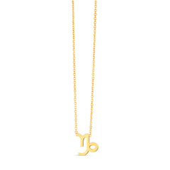 Yellow Gold Polished Zodiac Necklace