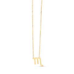 Yellow Gold Polished Zodiac Necklace
