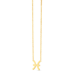 Yellow Gold Polished Zodiac Necklace