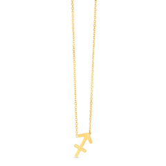 Yellow Gold Polished Zodiac Necklace