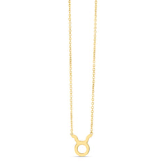Yellow Gold Polished Zodiac Necklace