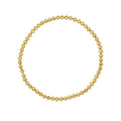 Yellow Gold Diamond Cut/ Textured Pallina Beads Bracelet