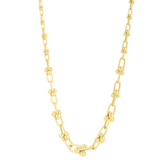 Yellow Gold Polished Jax Links Necklace