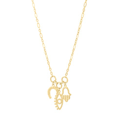 Yellow Gold Polished Spiritual Fashion Necklace