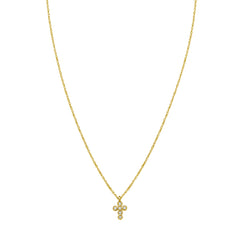 Yellow Gold Polished Petite Diamond Fashion Necklace