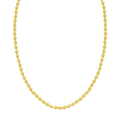 Yellow Gold Diamond Cut/ Textured Beaded Bliss Necklace