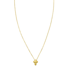 Yellow Gold Polished Hearts Necklace