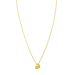 Yellow Gold Polished Hearts Necklace