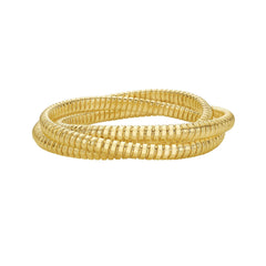 Yellow Gold Polished Tubogas Fashion Bracelet