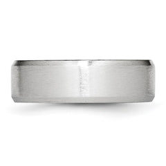 Chisel Cobalt Beveled Edge Satin 7mm Band