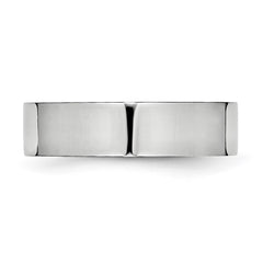 Chisel Cobalt Flat Polished 6mm Band