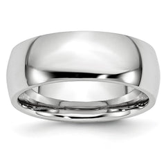 Chisel Cobalt Polished 8mm Half Round Band