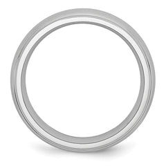 Chisel Cobalt Satin and Polished 7mm Ridged Edge Band