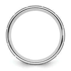 Chisel Cobalt Polished with Brushed Black IP-plated Grooved Center 8mm Band