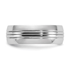 Chisel Cobalt Polished Grooved 8mm Band