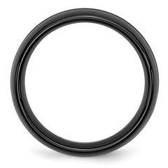 Chisel Ceramic Black 8mm Brushed and Polished Band