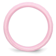 Chisel Ceramic Pink Faceted 6mm Polished Band
