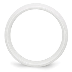 Chisel Ceramic White 8mm Polished Band