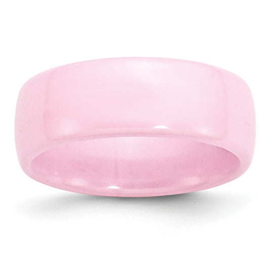 Chisel Ceramic Pink 8mm Polished Band
