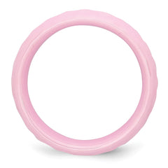 Chisel Ceramic Pink Faceted 7.5mm Polished Band