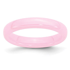 Chisel Ceramic Pink 4mm Polished Band