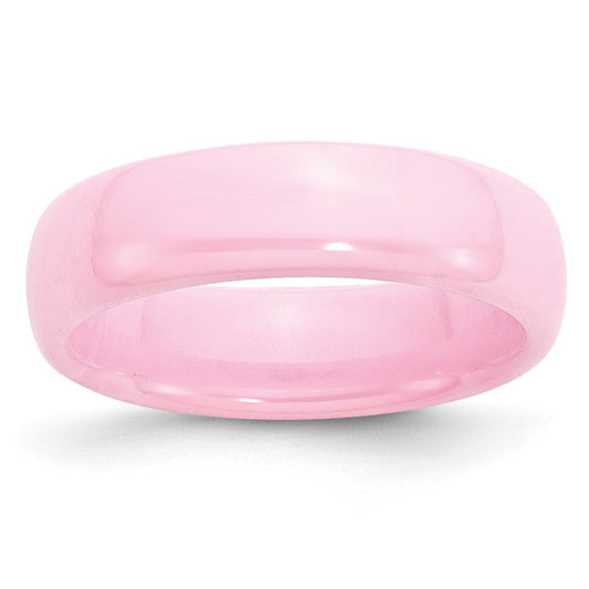 Chisel Ceramic Pink 6mm Polished Band