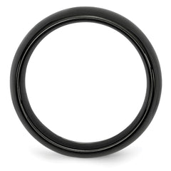 Chisel Black Ceramic 8mm Polished Band