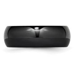 Chisel Black Ceramic 8mm Polished Band