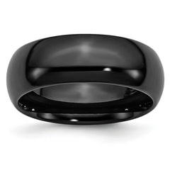 Chisel Black Ceramic 8mm Polished Band