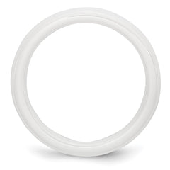 Chisel Ceramic White 4mm Polished Band