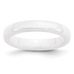 Chisel Ceramic White 4mm Polished Band