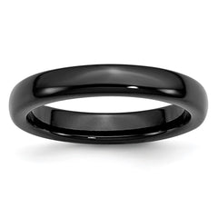 Chisel Ceramic Black 4mm Polished Band