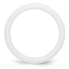 Chisel Ceramic White 6mm Polished Band
