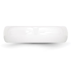 Chisel Ceramic White 6mm Polished Band