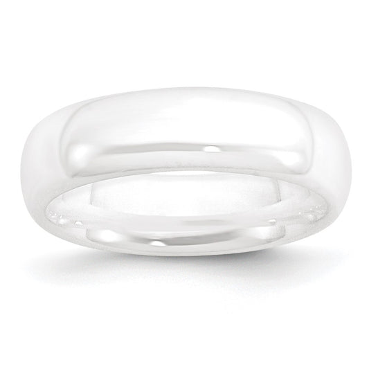 Chisel Ceramic White 6mm Polished Band