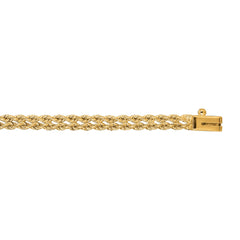 Yellow Gold Diamond Cut/ Textured Multi-row Rope Bracelet
