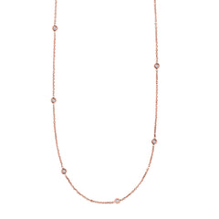 Rose Gold Diamonds By The Yard Necklace