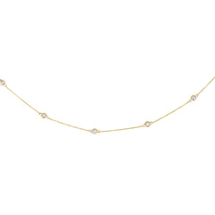 Yellow Gold Diamonds By The Yard Necklace